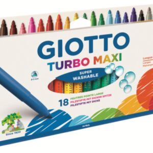 Giotto turbo color maxi viltstiften, assortiment 18 st