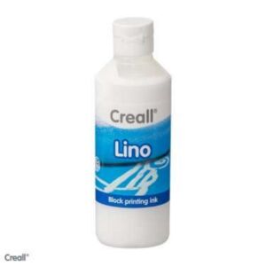 Creall-linoverf/blockprint verf, 250 ml, wit