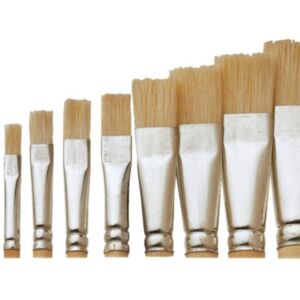Gussow penselen lange steel, assortiment 12 st