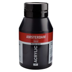 Talens Amsterdam acrylverf, 1000 ml, 702 Lampenzwart