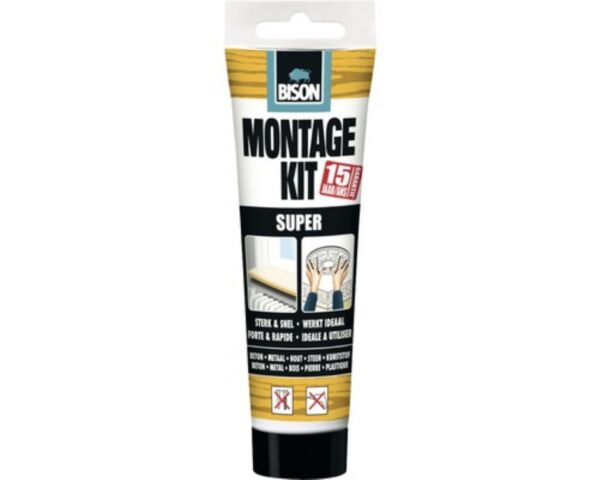 Bison montagekit super, wit, 200 gram