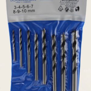 Tooltech houtborenset, 8-delig, 3 t/m 10 mm