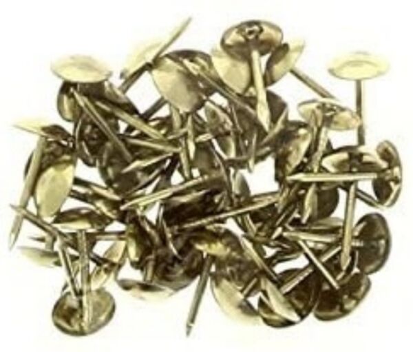 Meubelnagels, messing, 15 mm, 50 stuks