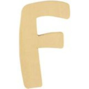 OP=OP Houten letter, hoogte 6 cm, dikte 2 mm, F