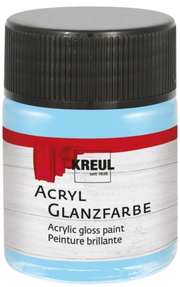 Kreul acryl glansverf, 50ml, 522 ijsblauw