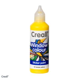 Creall-Glass stickerverf/windowcolour, 80ml. Citroengeel