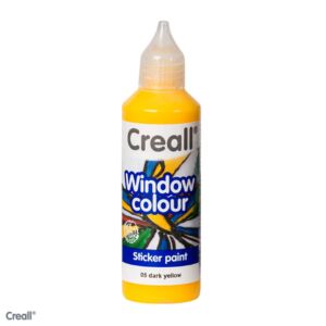 Creall-Glass stickerverf/windowcolour, 80ml. Donkergeel