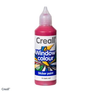 Creall-Glass stickerverf/windowcolour, 80ml. Donkerrood
