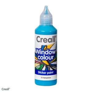 Creall-Glass stickerverf/windowcolour, 80ml. Turquoise