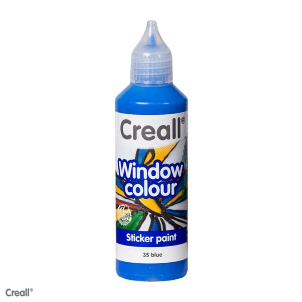 Creall-Glass stickerverf/windowcolour, 80ml. Blauw
