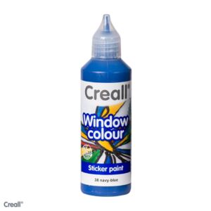 Creall-Glass stickerverf/windowcolour, 80ml. Marineblauw