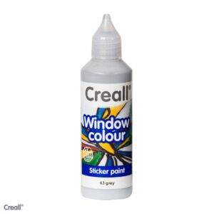 Creall-Glass stickerverf/windowcolour, 80ml. Grijs
