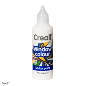 Creall-Glass stickerverf/windowcolour, 80ml. Kristal Helder
