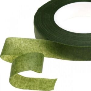 Bloemistenband/bloemistentape/floral tape, 13 mm x 27 meter, mosgroen