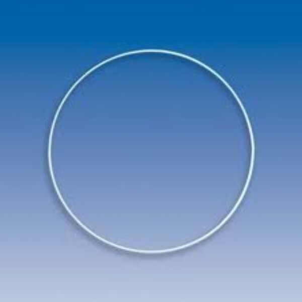 Spanraam / wit gelakte metalen ring, 35 cm