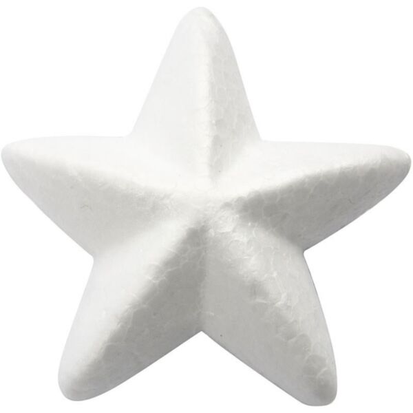 OUTLET Styropor ster/piepschuim ster/tempex sterren, 10 cm, 10 stuks