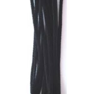 Chenilledraad, 6 mm, 30 cm 20 stuks zwart