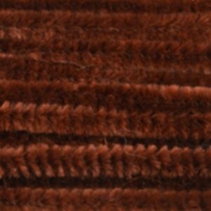 Chenilledraad, 8 mm, 50 cm 10 stuks bruin