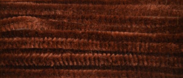 Chenilledraad, 8 mm, 50 cm 10 stuks bruin