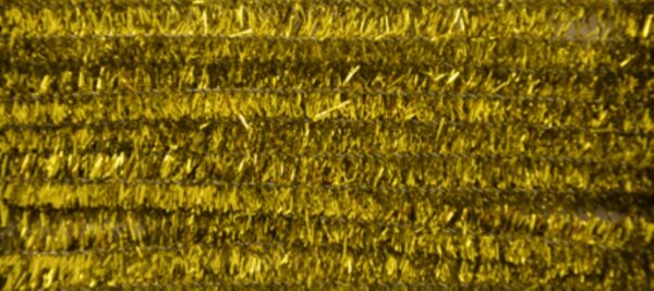 Chenilledraad, 8 mm, 50 cm, 10 stuks, goud