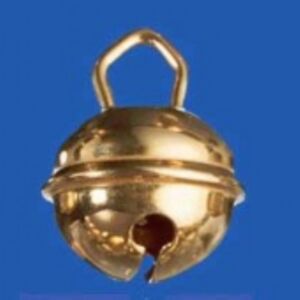 Messing belletjes met oogje, 25 stuks 15 mm