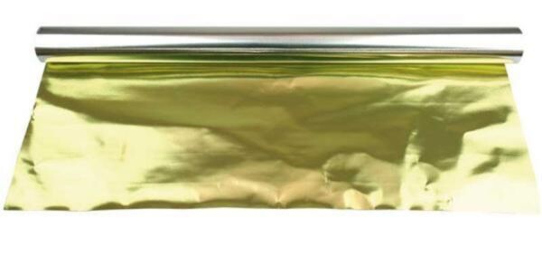 Aluminiumfolie 50cmx10mtr, goud/zilver