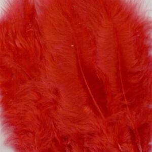 OUTLET Marabou donsveren, 10-12 cm, 15 stuks, rood
