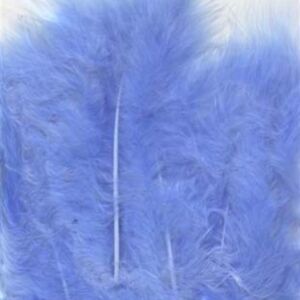 OUTLET Marabou donsveren, 10-12 cm, 15 stuks, lichtblauw