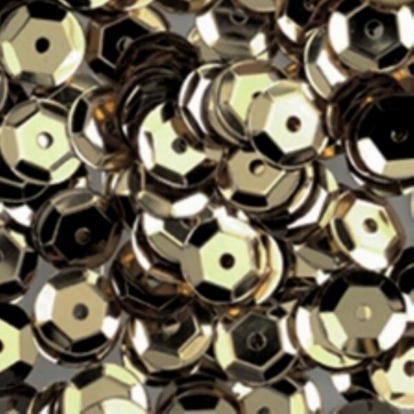 Cuvettes/pailletten/lovertjes, 6 mm, 500 stuks, bruin