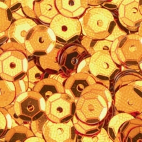 Cuvettes/pailletten/lovertjes, 6 mm, 4000 stuks, goud