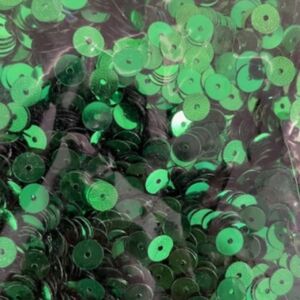 Pailletten/lovertjes, 6 mm, 10 gram, ca.1000 stuks, groen