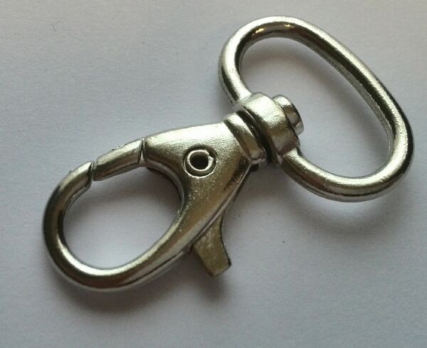 Musketons, hoogte 4 cm, 10 stuks, zilverkleurig