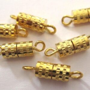 Tonsluitingen, 8 mm, 6 stuks, goudkleurig