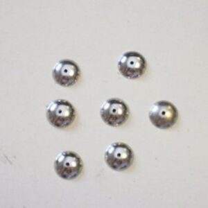 Eindkapjes, 8 mm, 8 stuks, zilverkleurig