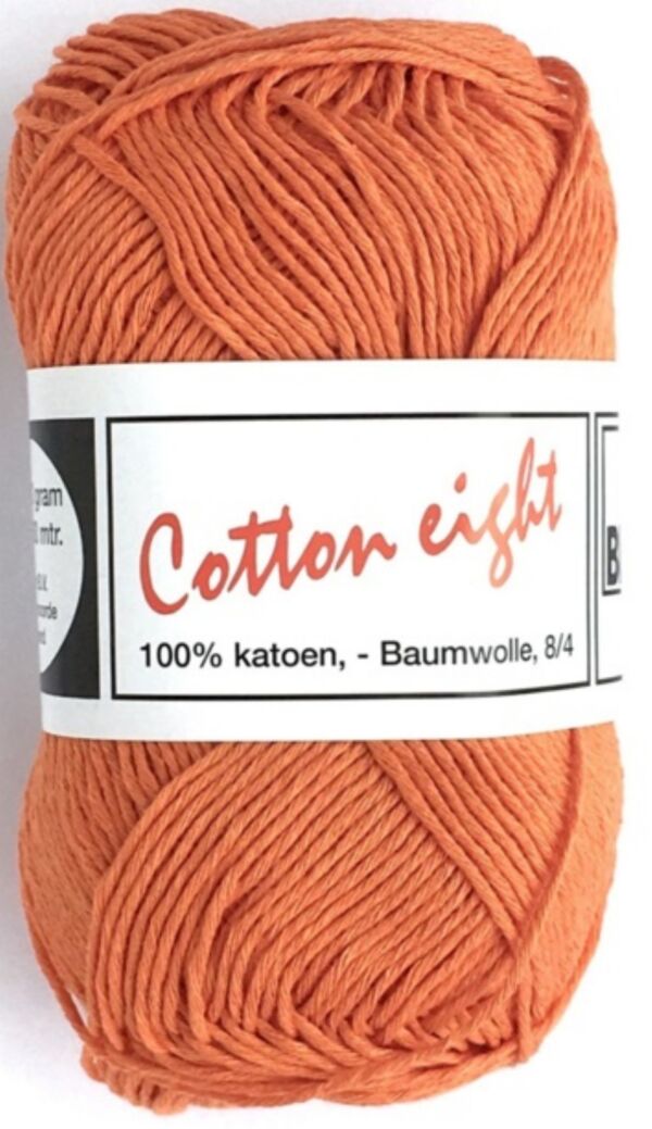 Cotton eight 8/4, katoenen breigaren/haakgaren, 50 gram, oranje