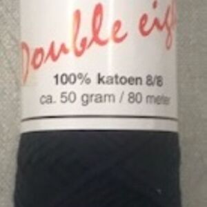 Cotton doubele eight 8/8, katoenen breigaren/haakgaren, 50 gram, marine