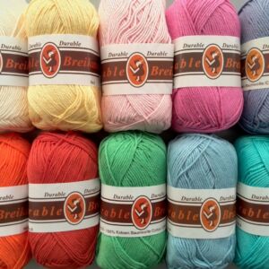 Durable 8/4, katoenen breigaren/haakgaren, assortiment pastel kleuren
