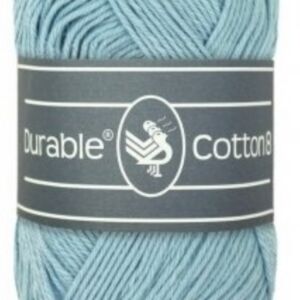 Durable cotton 8, katoenen breigaren/haakgaren, 50 gram, 2124 Baby Blue
