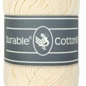 Durable cotton 8, katoenen breigaren/haakgaren, 50 gram, 2172 cream