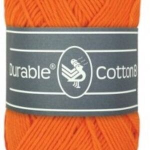 Durable cotton 8, katoenen breigaren/haakgaren, 50 gram, 2194 orange