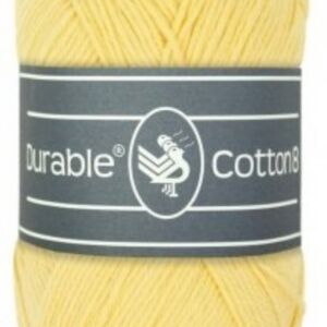 Durable cotton 8, katoenen breigaren/haakgaren, 50 gram, 274 Light Yellow