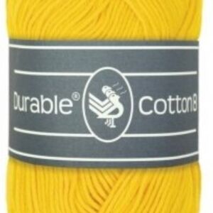 Durable cotton 8, katoenen breigaren/haakgaren, 50 gram, 2180 Bright Yellow