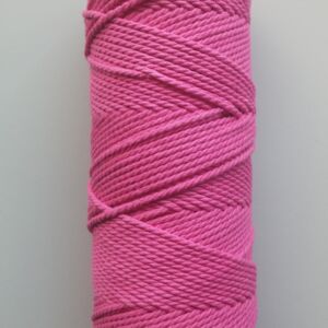 Macramegaren/macrametouw/katoenkoord, 2,5 mm, 75 meter, roze