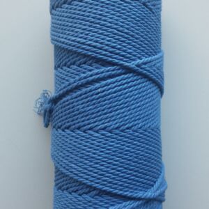 Macramegaren/macrametouw/katoenkoord, 2.5 mm, 75 meter, blauw