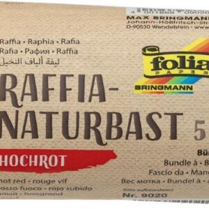 Natuurraffia, 50 gram, rood