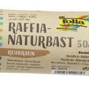 Natuurraffia, 50 gram, reebruin