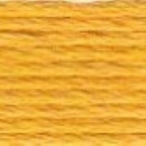 DMC coton perle borduurgaren/koordzijde 116A/8, 80 meter, oranjegeel
