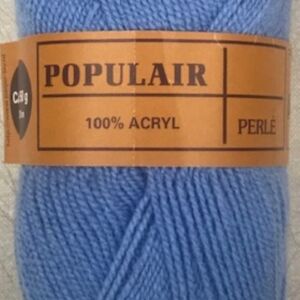 Populair perle breiwol 50 gram 15 lichtblauw