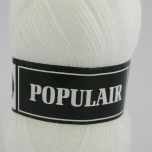 Populair breiwol 50 gram 01 wit
