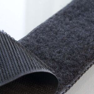 Velcro klittenband, opnaaibaar, 20 mm x 5 meter, zwart